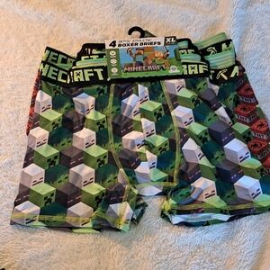 Minecraft Boys' XL Boxer Briefs - Green and Black